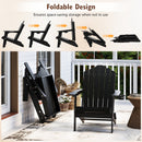Folding Adirondack Chair with High Backrest - HDPE Weather Resistant by LJGDeals