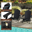 Folding Adirondack Chair with High Backrest - HDPE Weather Resistant by LJGDeals
