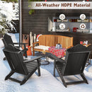 Folding Adirondack Chair with High Backrest - HDPE Weather Resistant by LJGDeals