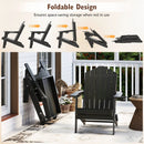 Folding Adirondack Chair with High Backrest - HDPE Weather Resistant by LJGDeals