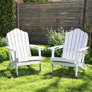 Folding Adirondack Chair with High Backrest - HDPE Weather Resistant by LJGDeals