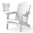 Folding Adirondack Chair with High Backrest - HDPE Weather Resistant by LJGDeals