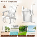 Folding Adirondack Chair with High Backrest - HDPE Weather Resistant by LJGDeals
