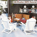 Folding Adirondack Chair with High Backrest - HDPE Weather Resistant by LJGDeals