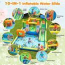 10-in-1 Inflatable Bounce House with Water Slide and Blower by DirectDeals