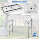 Folding Fish Cleaning Table with Sink and Rotatable Faucet by LJGDeals