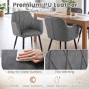 Upholstered Dining Chairs Set of 2 with Curved Back