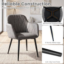 Upholstered Dining Chairs Set of 2 with Curved Back