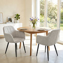 Upholstered Dining Chairs Set of 2 with Curved Back
