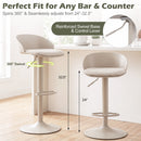 Adjustable Swivel Bar Stools Set of 2 with Back & Footrest
