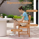 5-Piece Acacia Wood Patio Dining Set for 4 with Umbrella Hole