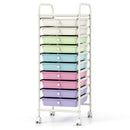 10 Drawer Rolling Storage Cart with Locking Wheels