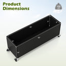 Raised Garden Bed with Wheels - PE Rattan Planter Box