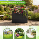 Raised Garden Bed Set of 2 with PE Rattan Wicker & Liner