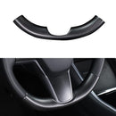 Upper / Lower Cover Steering Wheel Accessories for Tesla Model 3 / Y  -  Carbon Fiber Interior Mods