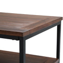 Skyler 48 Inch Wide Solid Mango Wood Coffee Table in Dark