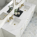 James Martin Chicago 72" Double Bathroom Vanity, Glossy White