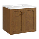 James Martin Laurent 30" Dual Mount Single Bathroom Vanity, Honey Oak