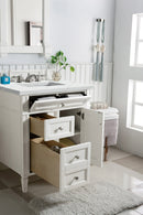 James Martin Brittany 30" Single Bathroom Vanity, Bright White