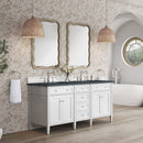 James Martin Brittany 72" Double Bathroom Vanity, Bright White