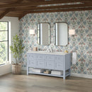 James Martin Breckenridge 60" Double Bathroom Vanity, Serenity Blue