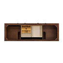 James Martin Amberly 72" Dual Mount Double Bathroom Vanity, Mid-Century Walnut