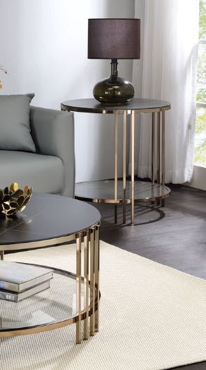Abisha - Sintered Stone Top Round Tables, photo 5 of 8