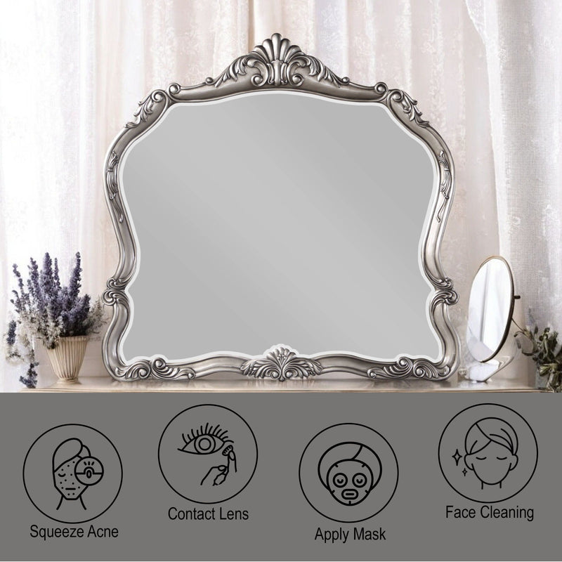 Ariadne - Mirror - Antique Silver, photo 2 of 4