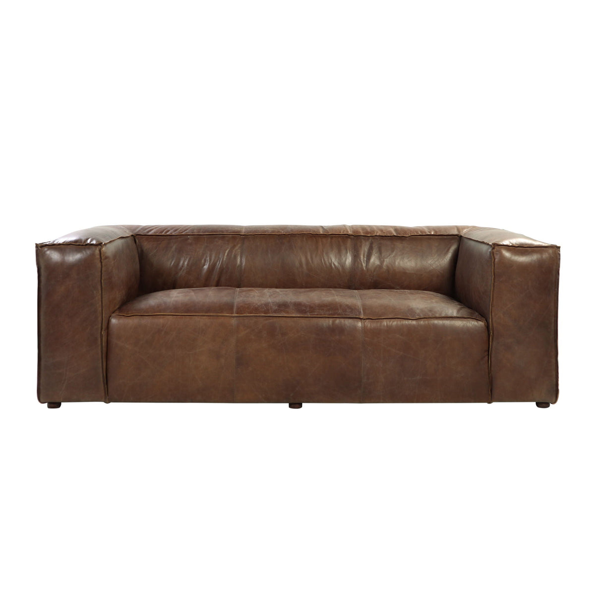 Brancaster Grain Leather Sofa - Brown, photo 3 of 4