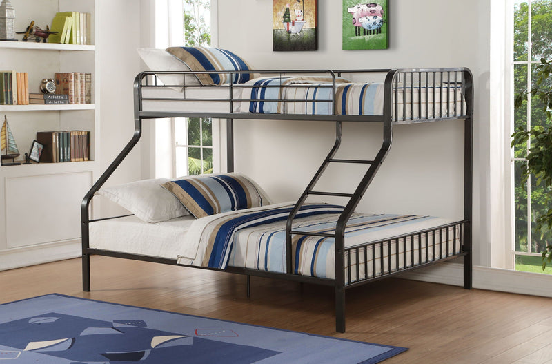 Caius - Twin Long Queen Bunk Bed - Gunmetal, photo 4 of 4