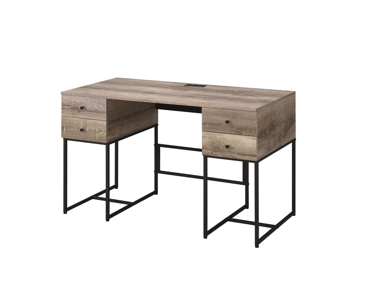 Desirre Writing Desk With USB Port - Oak, photo 3 of 4