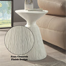 Modern White Fiber Concrete Accent Table Design