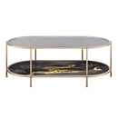 Fiorella Marble Print Glass Table