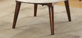Gasha Coffee Table - White Marble / Walnut, photo 3 of 4