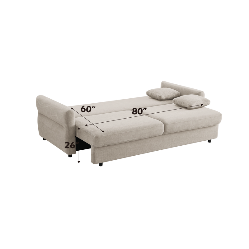 Haran Fabric Pull-Out Sleeper with Storage, photo 4 of 14
