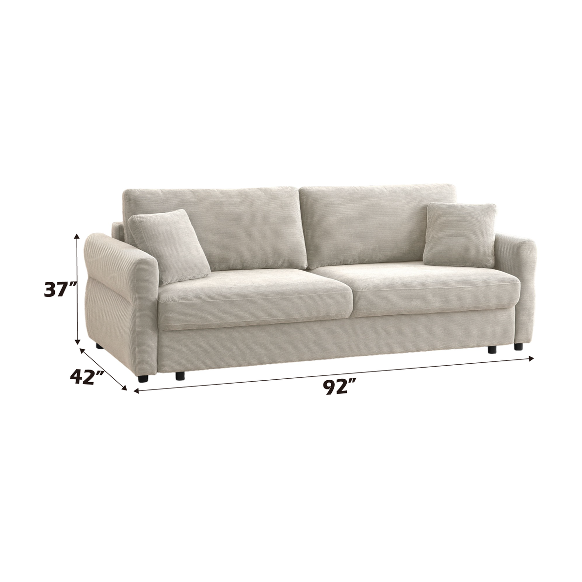 Haran Fabric Pull-Out Sleeper with Storage, photo 5 of 14