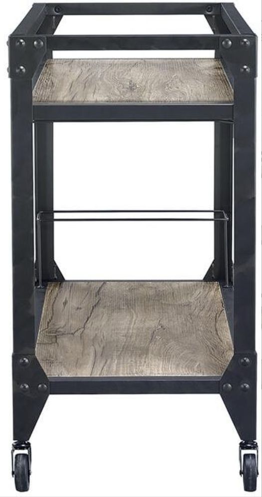 Jorgensen Serving Cart - Rustic Oak / Charcoal, photo 3 of 4