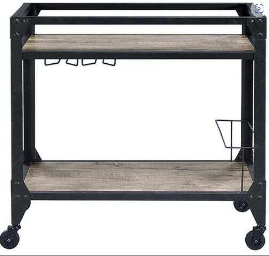 Jorgensen Serving Cart - Rustic Oak / Charcoal, photo 4 of 4