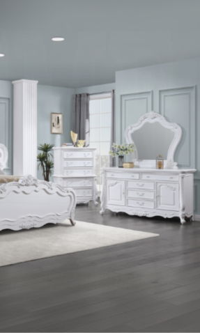 Latisha Mirror in White, photo 3 of 4