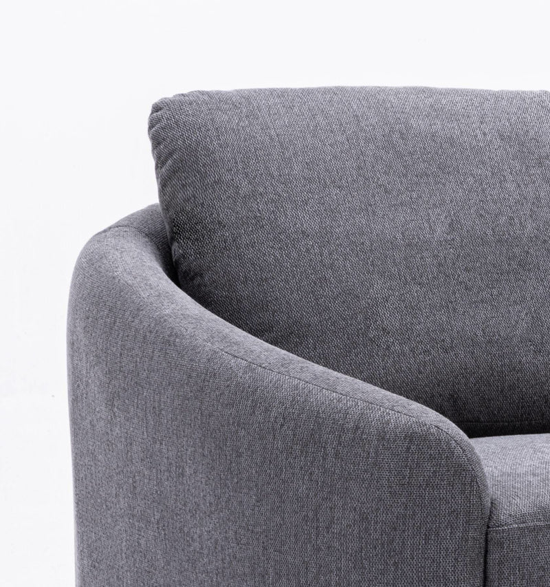 Yuina Linen Loveseat - Gray, photo 2 of 4