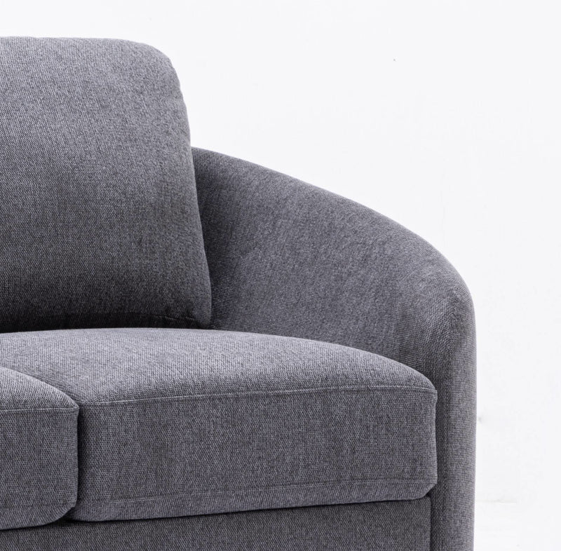 Yuina Linen Loveseat - Gray, photo 3 of 4