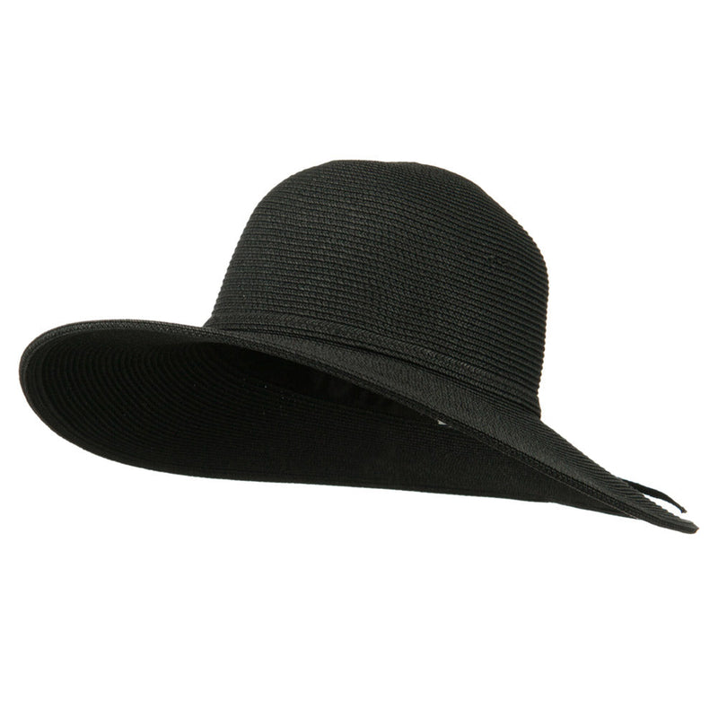UPF 50+ Solid Cotton Paper Braid Flat Brim Hat