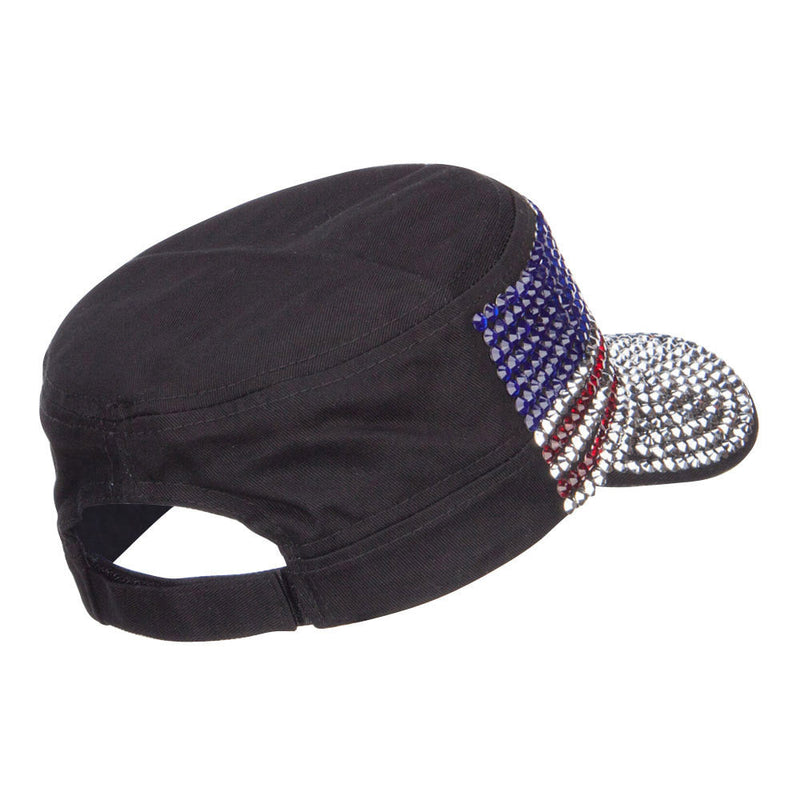 USA Flag Jewel Military Cap