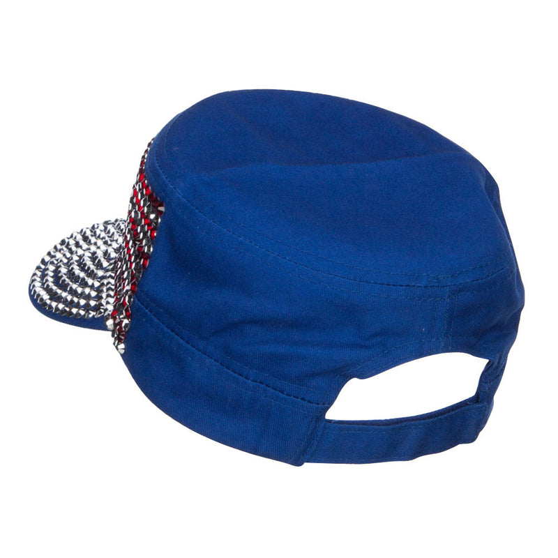 USA Flag Jewel Military Cap