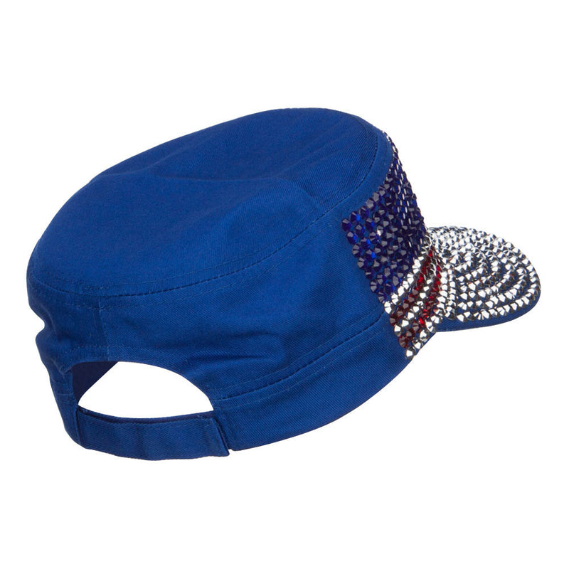 USA Flag Jewel Military Cap