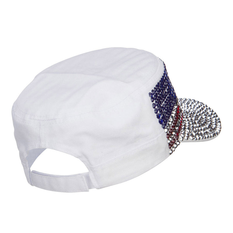 USA Flag Jewel Military Cap