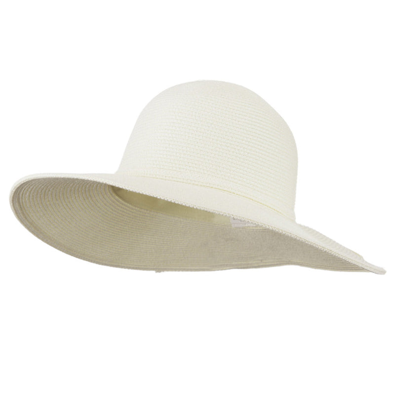UPF 50+ Solid Cotton Paper Braid Flat Brim Hat