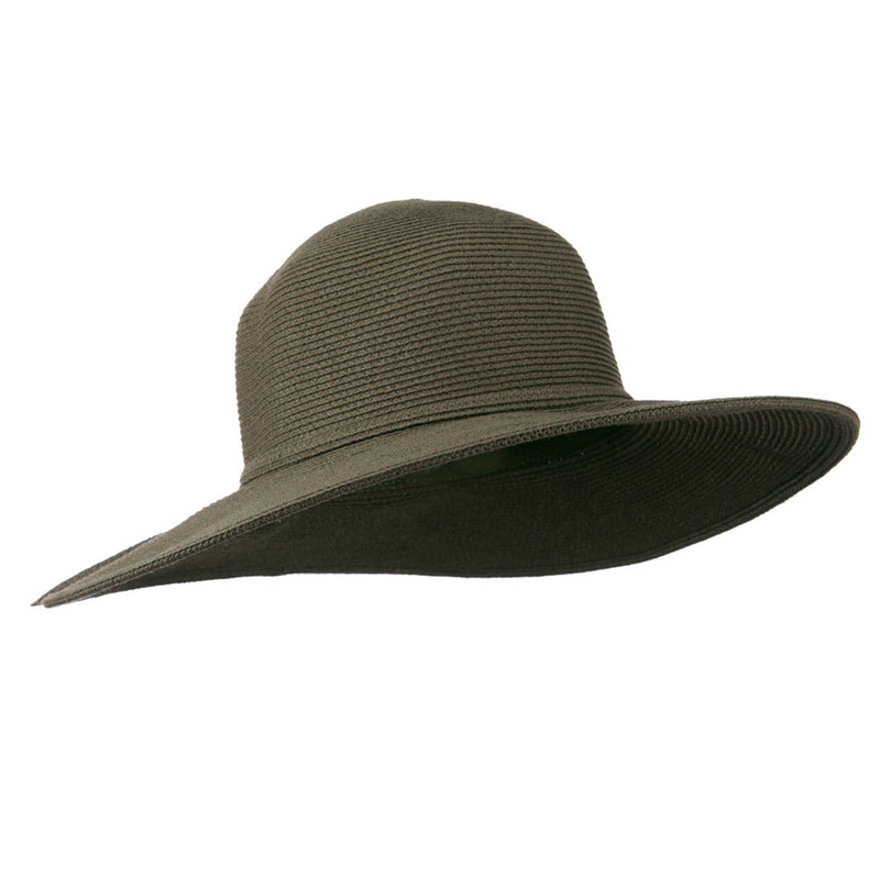 UPF 50+ Solid Cotton Paper Braid Flat Brim Hat