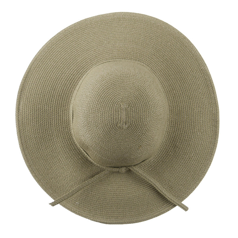 UPF 50+ Solid Cotton Paper Braid Flat Brim Hat