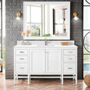 James Martin Addison 60" Single Bathroom Vanity, Glossy White
